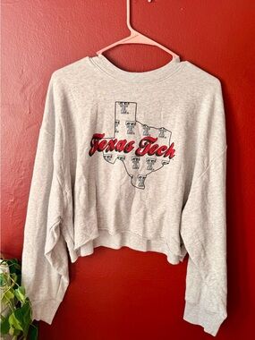 Victoria’s Secret PINK x 5th & Ocean Texas Tech Cropped Sweatshirt - L